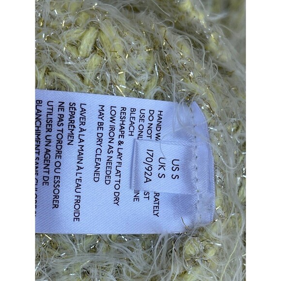 Anthropologie Larkin yellow shimmer cardigan sweater small - Picture 7 of 10